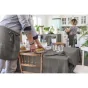 Nappe ronde (0) 180 cm gaze de coton unie gaïa granit Anthracite