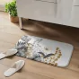 Tapis de bain 45 x 75 cm microfibre imprimee kelly  des. place Blanc