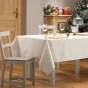 Nappe rectangle 140 x 250 cm jacquard fils metallises les rennes Naturel/or