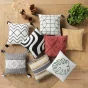 Housse de coussin 40 x 40 cm – Coton imprimé tufté Mirade Noir 
