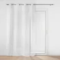 Voilage a oeillets 140 x 240 cm voile sablé  imprimé metallisé Milo Argent