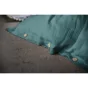 Housse de couette double gaze de coton 240x220 cm 4 taies Bleu/Vert