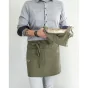 Tablier serveur gaze de coton 45 x 80 cm gaia romarin Kaki