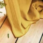 Rideau Galon Fronceur 140 x 240 cm – Double Gaze de Coton Gaïa Jaune Safran