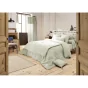 Lot de 2 rideaux 140 x 300 cm réglables double gaze de coton Vert d'eau