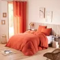 Pack Housse de couette 240 x 220 cm Gaze de coton + drap housse 140x190 Terracotta