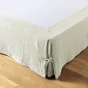 Cache-sommier gaze de coton 140 x 190 cm Gaia vert clair
