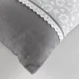 Coussin dehous. compr. 30 x 50 cm coton/polyester imp.+dentelle flavie des place Sans