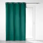 Rideau a oeillets double face 140 x 260 cm 100% occultant/satiné Obscure Emeraude