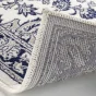 Tapis rectangle 68 x 110 cm viscose tissee cherine Bleu
