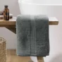 Serviette de toilette 50 x 90 cm éponge 600 gr Elegance Anthracite