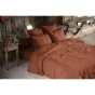 Housse de couette double gaze de coton 240 x 220 cm terracotta Orange