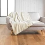 Plaid chaud 125 x 150 cm bouclette unie Wooly Naturel
