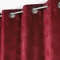Rideau a oeillets 140 x 260 cm 100% occultant/jacquard Lunella Bordeaux