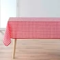Nappe rectangle 150 x 240 cm polyester fils teints vichy Rouge
