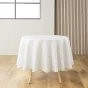 Nappe ronde (0) 180 cm polyester imprime metallise piana Naturel