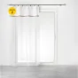 Lot de 2 Voilages à anneau 140 x 240 cm en polycoton sablé + jute Leana Blanc