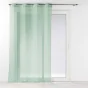 Voilage à oeillets 140 x 240 cm liseré blanc Louise Vert sauge
