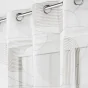 Voilage a oeillets 140 x 240 cm voile sablé imprimé Esquisse Blanc