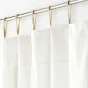 Voilage a passants jute 140 x 240 cm polycoton uni Belani Blanc