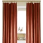 Lot de 2 rideaux ajustables en lin lavé avec 8 anneaux pince 140 x 270 cm Paprika