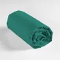 Drap housse 2 personnes 140 x 190 x 30 cm coton bio Biolina Emeraude