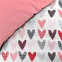 Pack parure de couette 200 x 200 cm Lolove + drap housse 140 x 190 x 30 Rose