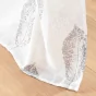 Lot de 2 voilages a oeillets 140 x 240 cm effet lin tissé imprimé Indila Blanc