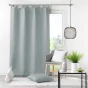 Lot de 2 rideaux unis à passants 140 x 260 cm polyester Essentiel Blanc