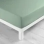 Drap housse 1 personne 90 x 190 cm uni 57 fils lina Sauge