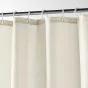 Rideau de douche+crochets 180 x 200 cm polyester uni yaline Naturel