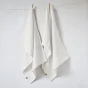 Lot de 2 essuie-vaisselle lin lavé 50 x 70 cm soline Blanc
