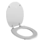 Abatt. wc charnieres plastique 18 pouces mdf uni vitamine sdb Blanc
