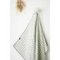 lot de 2 essuie-mains 50 x 70 cm gaze de coton tissée teinte vickie eucalyptus