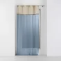 Lot de 2 voilages 140 x 240 cm voile sablé + jute Greenybel Bleu
