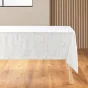 Nappe rectangle 140 x 240 cm microfibre imprimee metallisee louxor Blanc/or