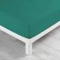 Drap housse 2 personnes 140 x 190 x 30 cm coton bio Biolina Emeraude