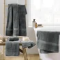Drap de bain 90 x 150 cm éponge coton piegné Elegance Athracite