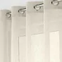 Voilage a oeillets 140 x 180 cm voile tisse carlin Beige