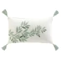Coussin dehous. compr. pompons 30 x 50 cm coton/polyester imp. nymphea des place Sans