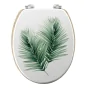 Abattant wc charnieres metal 37.5 x 46 cm mdf imprime+effet bois havane Sans