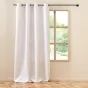 Rideau a oeillets 140 x 260 cm polyester imprimé metallisé Piana Naturel