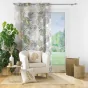 Voilage a oeillets 140 x 240 cm voile sable imprime metallise mogador Sans