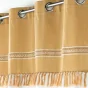 Voilage a oeillets 140 x 240 cm voile sablé + jute Janara Ocre