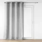 Lot de 2Rideau voile à oeillets 140 x 240 cm effet lainage Loulaine Gris
