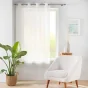 Voilage a oeillets 140 x 180 cm voile tisse carlin Naturel