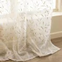 Voilage à Œillets 140 x 240 cm - Voile Sablé Appliqué Métallisé Maïssa