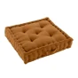 Coussin de sol déhoussable  50 x 50 x 10 cm coton/polyester recyclé Twily Camel