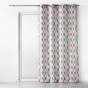Lot de 2 rideaux tamisant a oeillets L140 x H260 cm polyester Palpito Rose/Vert
