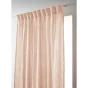 Rideau Galon Fronceur 140 x 240 cm - Double Gaze de Coton - Uni Gaïa Rose Clair